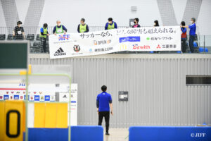 共和ゴム株式会社は2023年4月2日に行われた日本障がい者サッカー連盟のイベントにバナーを提供しました。