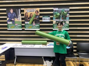 横浜エクセレンス試合会場でのアクシスフォーマー体験会＆販売会の写真となります。