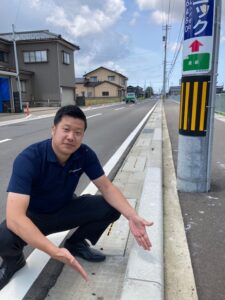 福井県　コンクリートブロック　歩車道境界ブロック　目地フォーム