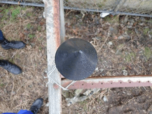 コンクリート柱上面（キャップ有り） 鉄道総研暴露試験場にて、暴露試験前